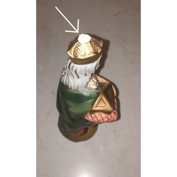 Vintage Nativity Wiseman Figurerine Japan - Picture 6 of 8